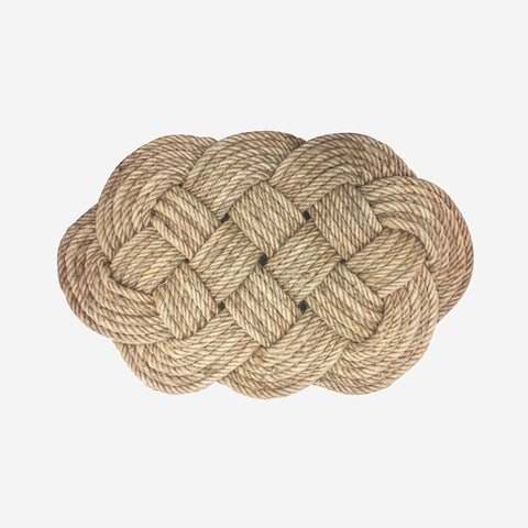 Potted Braided Doormat Jute Rope Door Mat Potted    - [store_name]