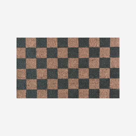 Potted Checker Doormat Green Door Mat Potted    - [store_name]