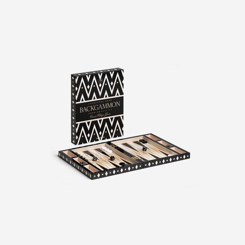 Printworks Classic Backgammon Lacquered Wood Black Board Game Printworks - [store_name]