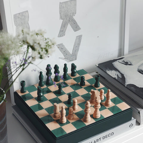 Printworks Classic Chess Green Beige Board Game Printworks - [store_name]