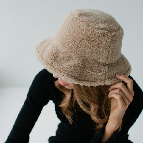Sophie Fluffy Love Bucket Hat Stone Hat Sophie - [store_name]