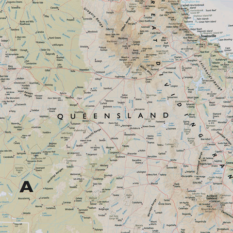 Studio Milligram Australia Canvas Wall Map 140x110cm Vase Studio Milligram - [store_name]