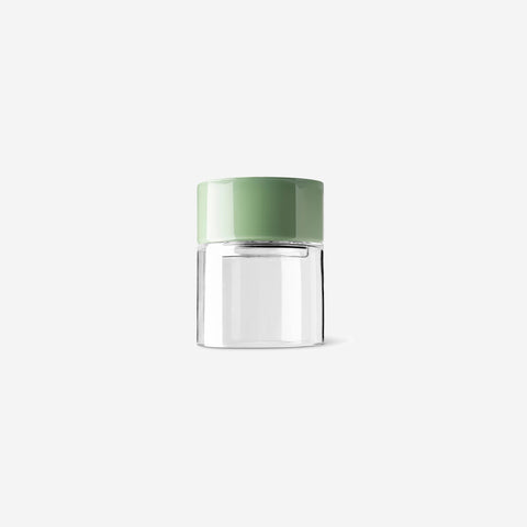 Studio Milligram Glass Flip Planter Wide Clear + Sage Planter Studio Milligram - [store_name]