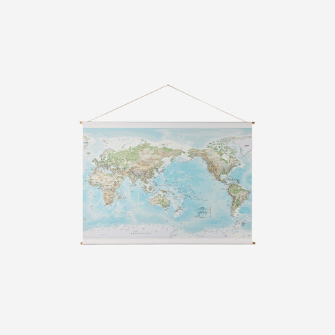 Studio Milligram World Canvas Wall Map 125x90cm Studio Milligram - [store_name]