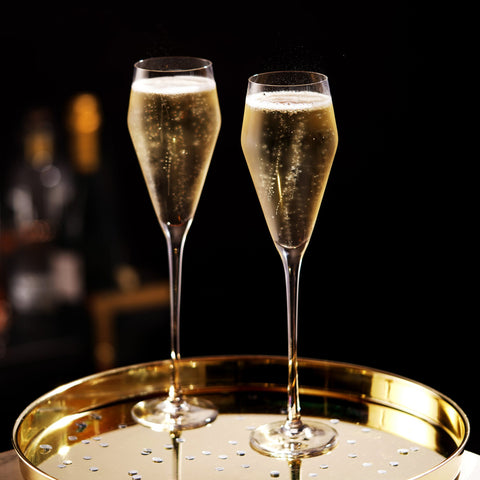 Viski Angled Crystal Prosecco Glasses Glassware Viski - [store_name]