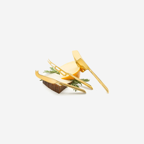 Viski Cheese Knives Set Gold Plated  Viski    - [store_name]