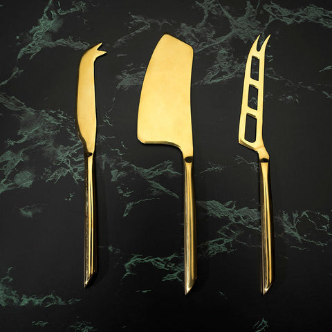 Viski Cheese Knives Set Gold Plated  Viski    - [store_name]