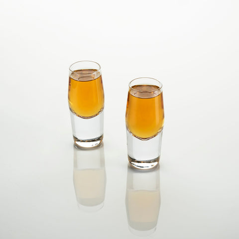 Viski Raye Heavy Base Crystal Shot Glasses Glassware Viski - [store_name]