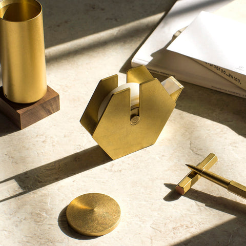 Y Studio Brass Classic Reflect Tape Dispenser Tape Dispenser Y Studio - [store_name]