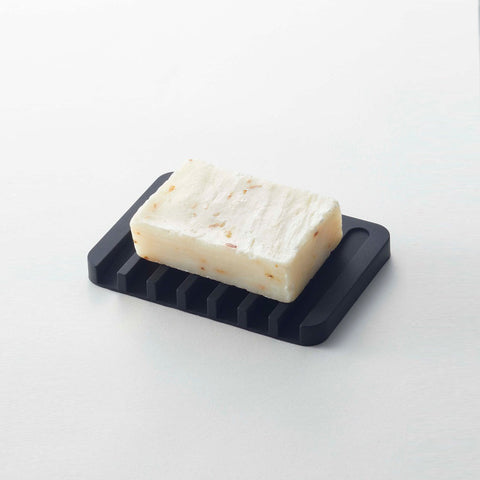 Yamazaki Flow Soap Tray Black Soap Dish Yamazaki - [store_name]