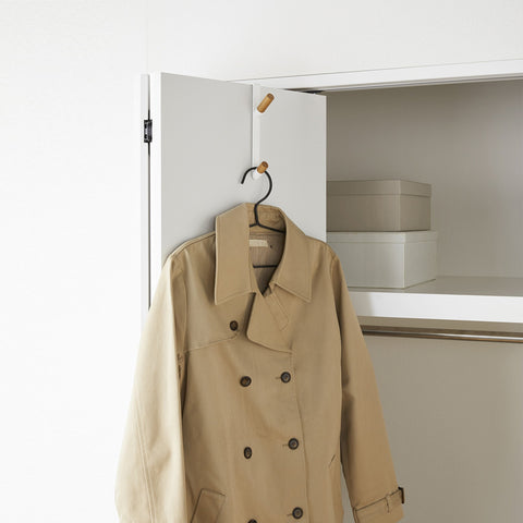 Yamazaki Smart Over The Door Hook Hanger Wooden Pegs Hook Yamazaki    - [store_name]