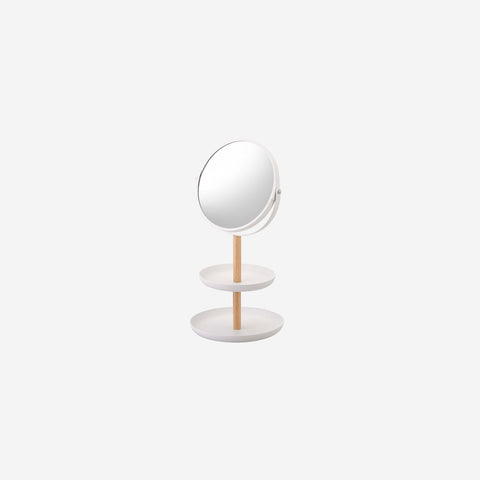 Yamazaki Tosca Accessory Tray & Mirror White  Yamazaki    - [store_name]