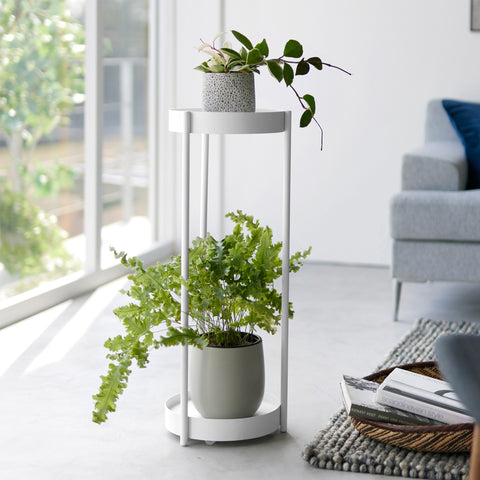 Yamazaki Tower 2 Tier Plant Stand White