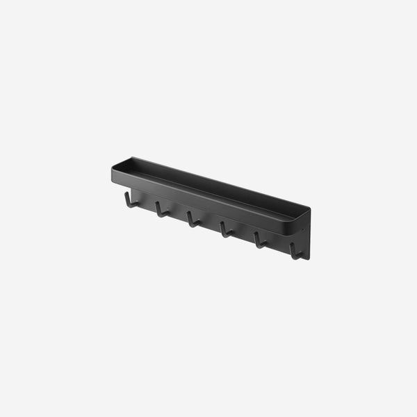 Tower Rack Hook Yamazaki Tower Magnetic Key Hook Tray Black | Hooks + Racks | Simple Form