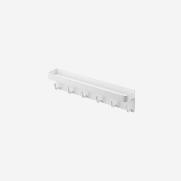 Tower Rack Hook Yamazaki Tower Magnetic Key Hook Tray White | Hooks + Racks | Simple Form