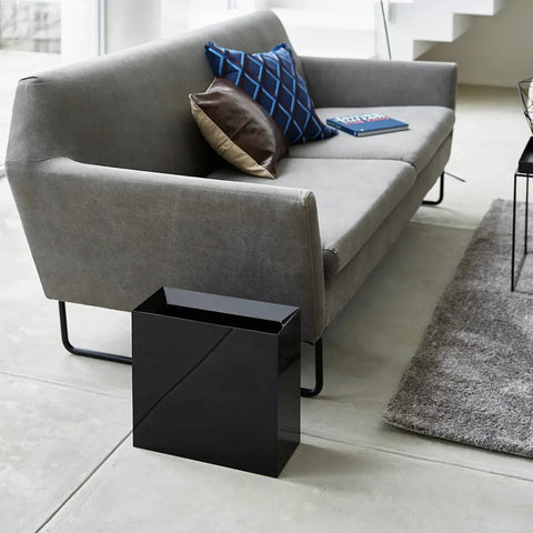 Yamazaki Tower Rectangular Bin Black Bin Yamazaki - [store_name]