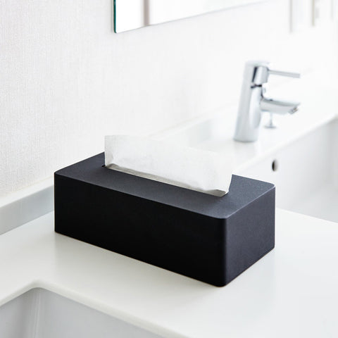 Yamazaki Tower Tissue Box Cover Black Tissue Box Cover Yamazaki - [store_name]