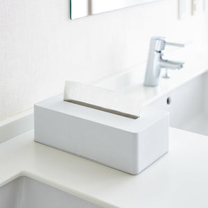 Yamazaki Tower Tissue Box Cover White Tissue Box Cover Yamazaki - [store_name]