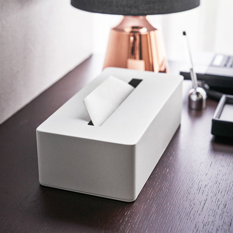 Yamazaki Tower Tissue Box Cover White Tissue Box Cover Yamazaki - [store_name]