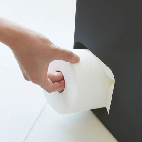 Yamazaki Tower Toilet Paper Stocker Black Bathroom Accessories Yamazaki - [store_name]