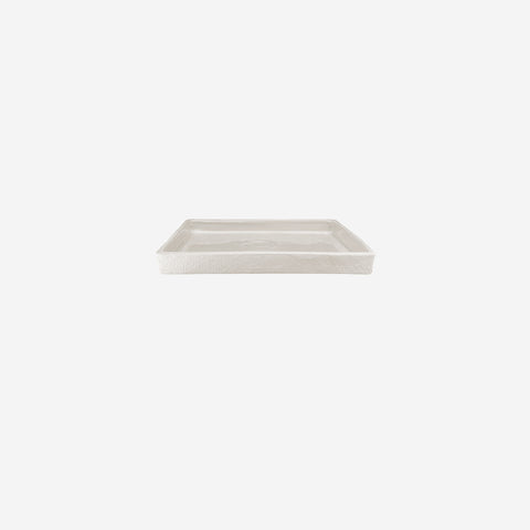 Zakkia Burlap Square Tray White Small Trays Zakkia - [store_name]
