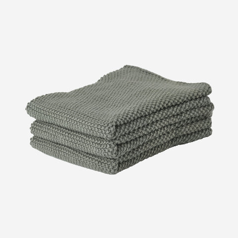 Zone Denmark Cotton Knitted Dish Cloths Olive Green Cloth Zone Denmark - [store_name]