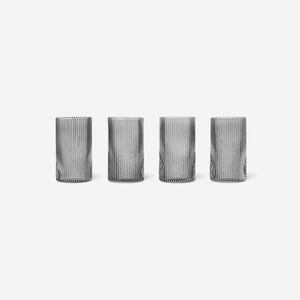 Ferm Living Ripple Verrines Set Smoke Glasses Ferm Living    - [store_name]