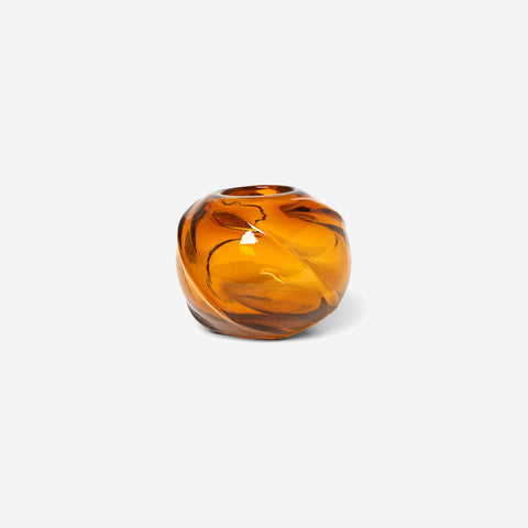 SIMPLE FORM. - Ferm Living Ferm Living Water Swirl Vase Round Amber - 