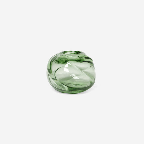 SIMPLE FORM. - Ferm Living Ferm Living Water Swirl Vase Round Recycled Clear - 