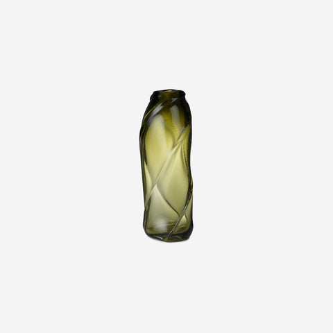 SIMPLE FORM. - Ferm Living Ferm Living Water Swirl Vase Tall Moss Green - 