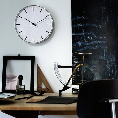 SIMPLE FORM. - Arne Jacobsen Arne Jacobsen City Hall Wall Clock 29cm - 
