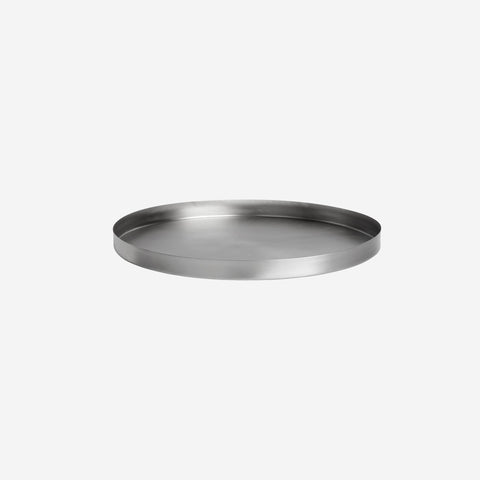 SIMPLE FORM. - Behr and Co Behr & Co Brushed Nickel Geo Round Tray - 