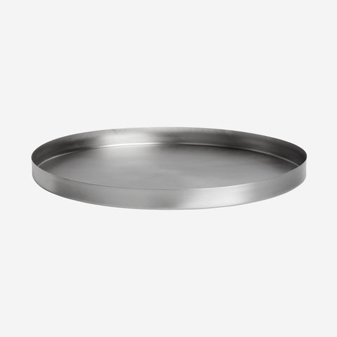 SIMPLE FORM. - Behr and Co Behr & Co Brushed Nickel Geo Round Tray - 