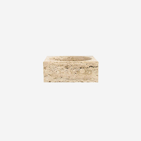 SIMPLE FORM. - Behr and Co Behr & Co Stone Incense Holder Travertine - 