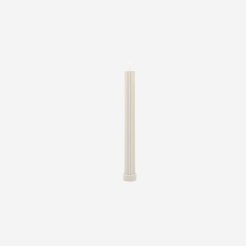 SIMPLE FORM. - Black Blaze Black Blaze Column Pillar Candle White - 