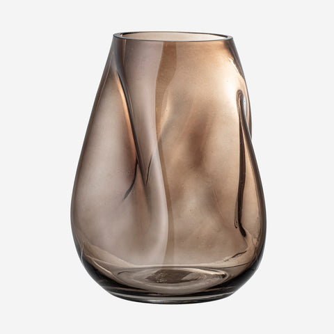 SIMPLE FORM. - Bloomingville Bloomingville Cleo Brown Glass Vase - 
