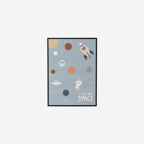SIMPLE FORM. - Bloomingville Bloomingville Children's Space Framed Poster - 