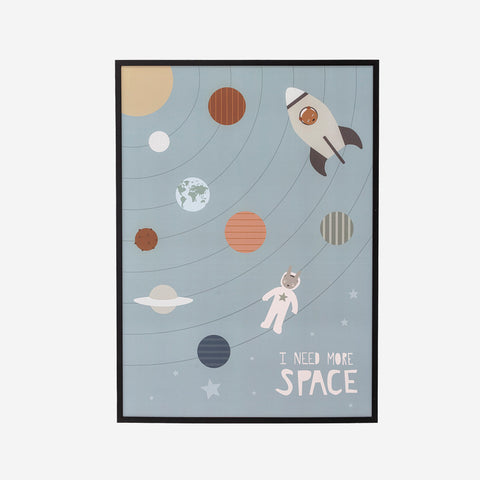 SIMPLE FORM. - Bloomingville Bloomingville Children's Space Framed Poster - 