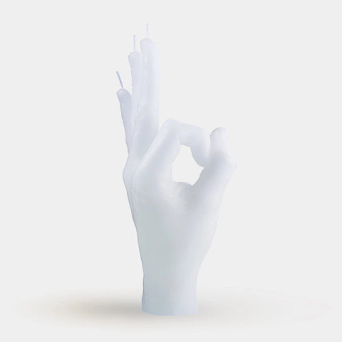 SIMPLE FORM. - Candle Hand Candle Hand White Hand Candle OK - 