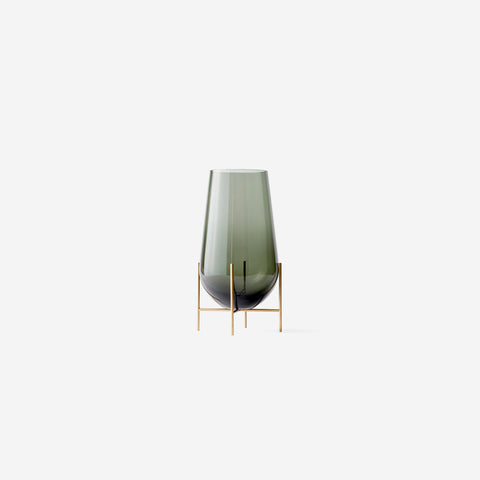 SIMPLE FORM. - Audo Copenhagen Audo Echasse Smoked Glass Vase Small - 