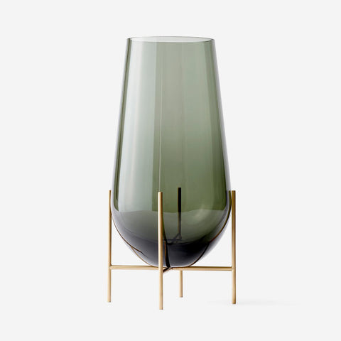 SIMPLE FORM. - Audo Copenhagen Audo Echasse Smoked Glass Vase Large - 