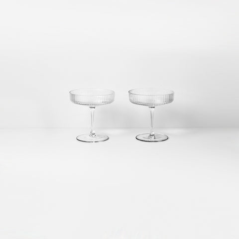 SIMPLE FORM. - Ferm Living Ferm Living Ripple Champagne Saucer Clear - 