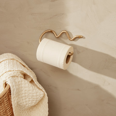 SIMPLE FORM. - Ferm Living Ferm Living Curvature Toilet Paper Holder Brass - 