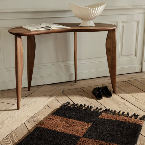 SIMPLE FORM. - Ferm Living Ferm Living Mara Knotted Rug Small Black / Chocolate - 