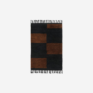 Ferm Living Mara Knotted Rug Large Black / Chocolate Plant Stand Ferm Living    - [store_name]
