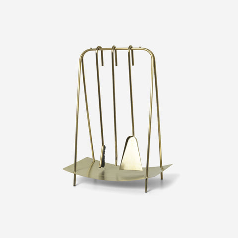 SIMPLE FORM. - Ferm Living Ferm Living Port Fireplace Tools Brass - 