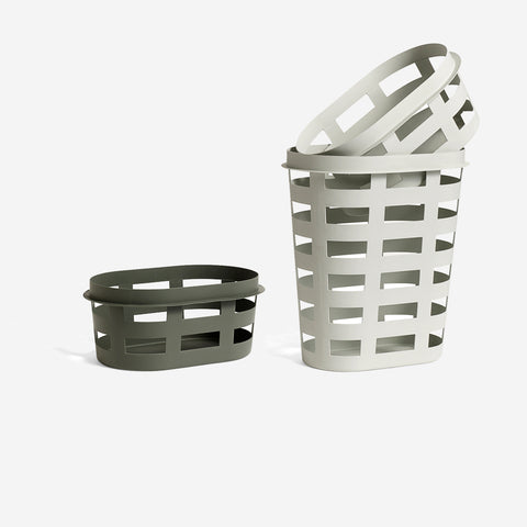 SIMPLE FORM. - HAY Hay Laundry Basket Small Grey - 