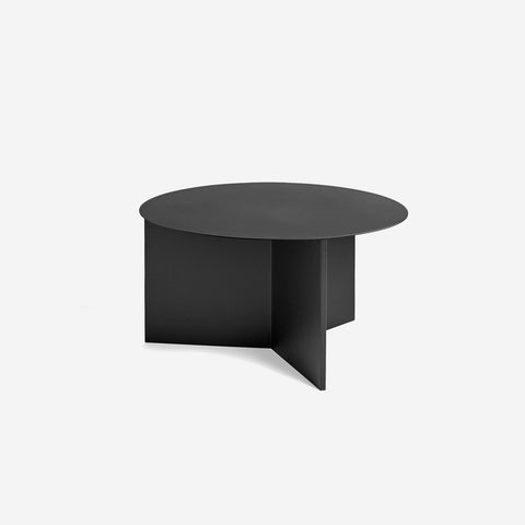 SIMPLE FORM. - HAY Hay Slit Coffee Table Black Round - 