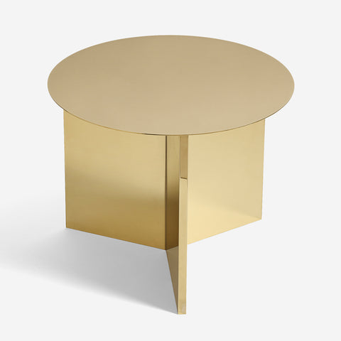 SIMPLE FORM. - HAY Hay Slit Side Table Brass Round - 