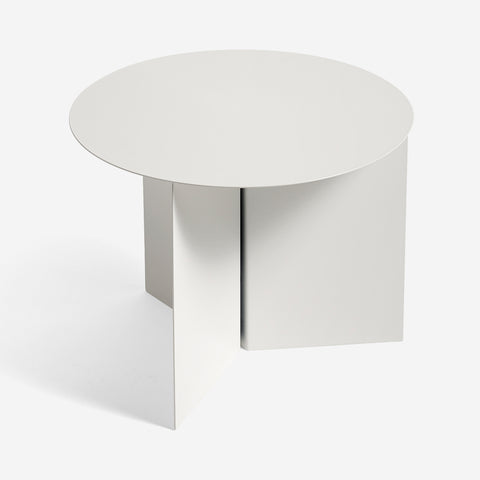 SIMPLE FORM. - HAY Hay Slit Side Table White Round - 